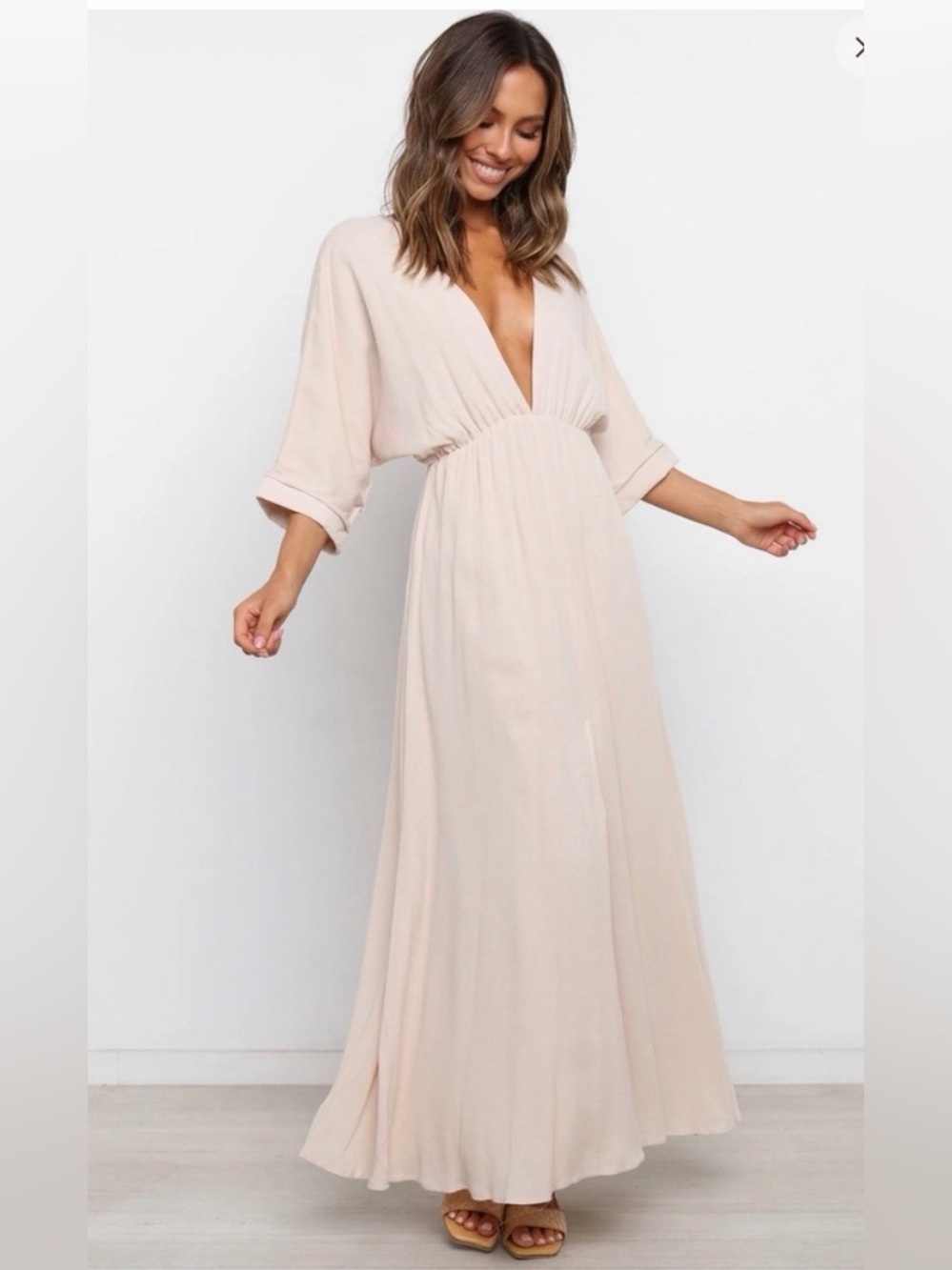NWT Girl and the Sun Bayview Dress in Beige Size XS
